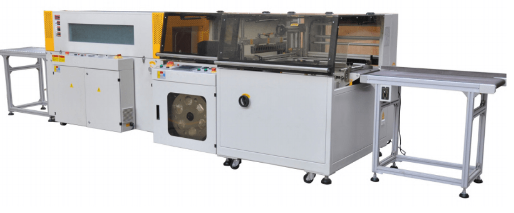 Automatic edge sealing and shrinking packaging machine