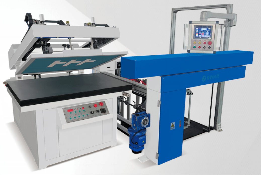 Flatbed automated screen printing loading system