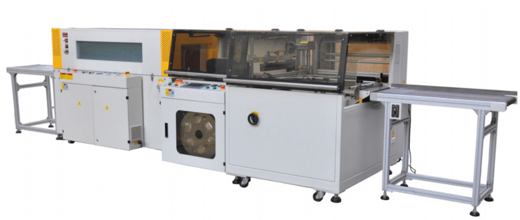 Automatic edge sealing and shrinking packaging machine