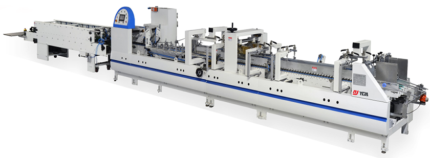 Economic automatic folding and gluing machine