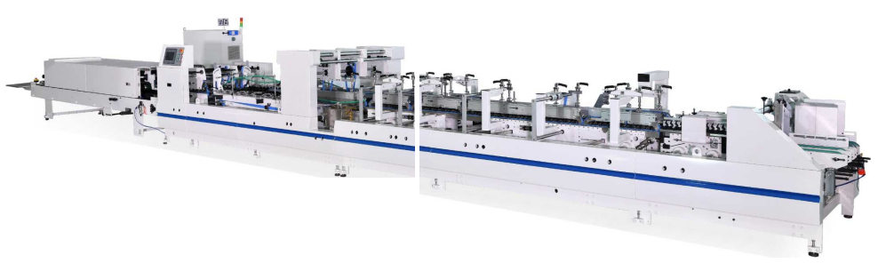 High performance automatic folding and gluing machine